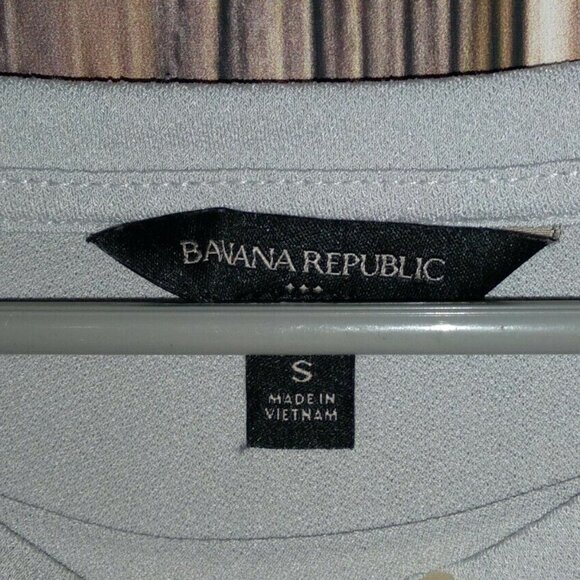 banana Republic Womens Small Gray Top 3/4 Sleeves - Picture 4 of 4